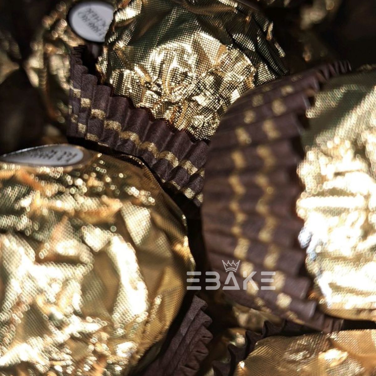 Ferrero Rocher Brown Chocolate Liner (100 Pieces) Truffle Liner - Chocolate Paper Cups