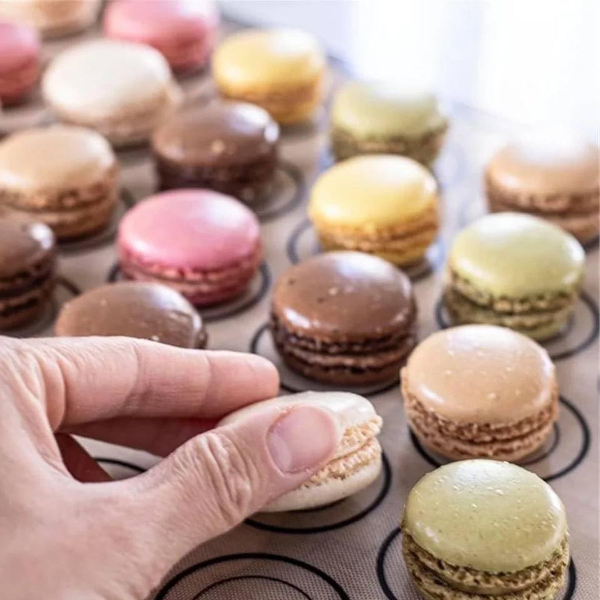 Macaron Baking Mat / Non Stick Silicone Baking Sheet 40*60 (Black)