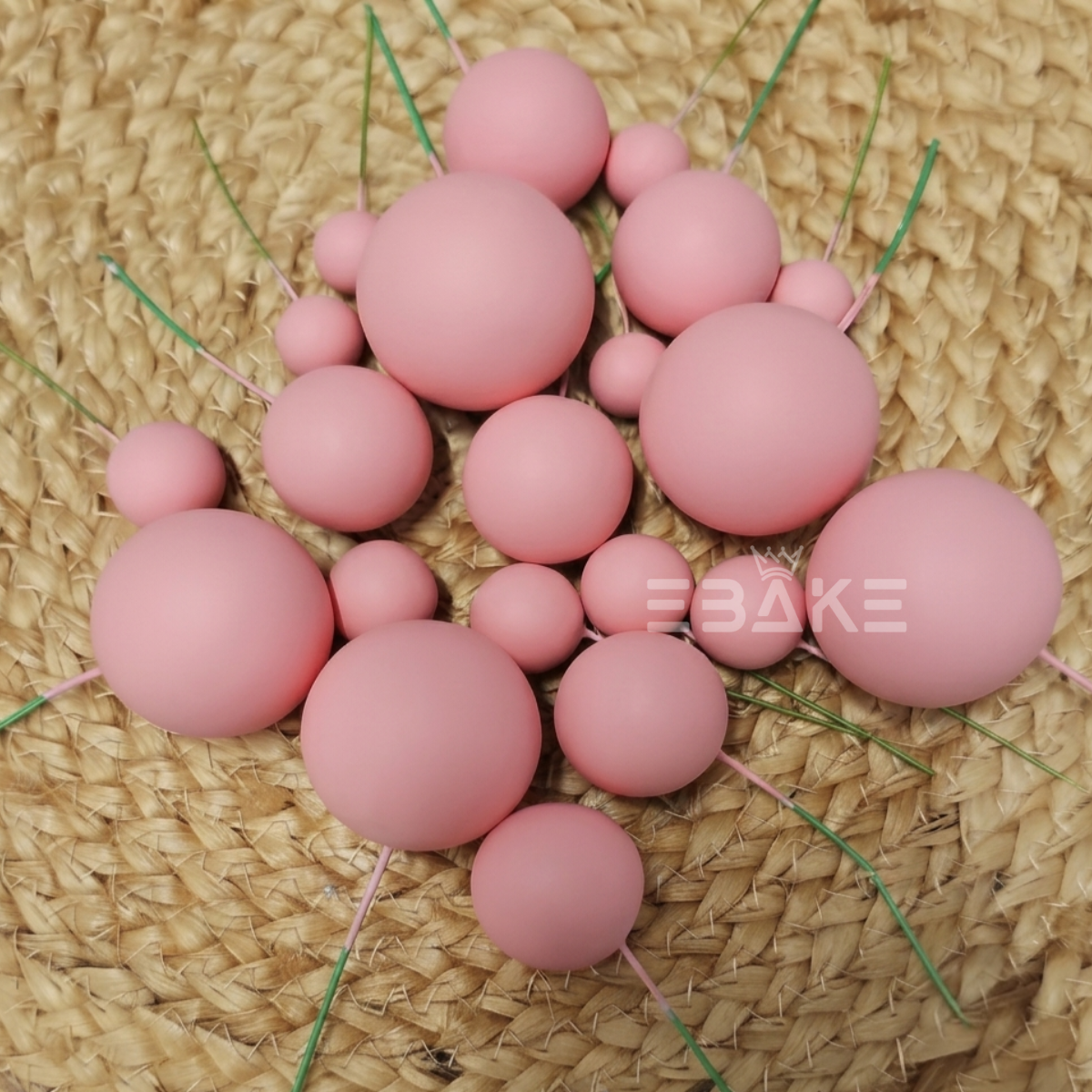 Matte Blush Pink Faux Balls - Set Of 20 Pieces