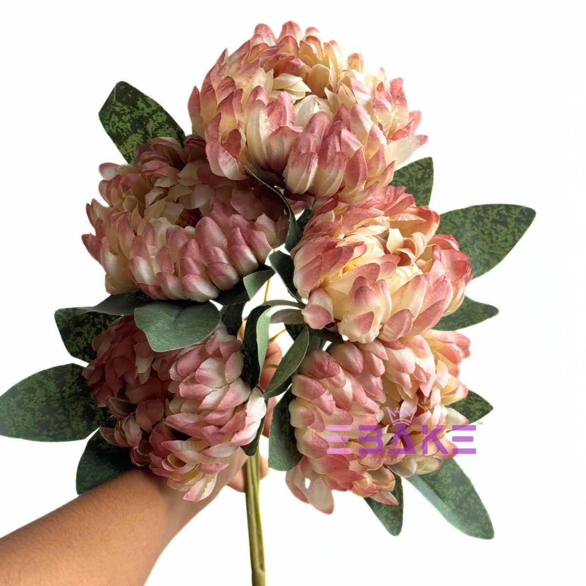 A1946 Shaded Beige Large Chrysanthemum Bunch With Fillers