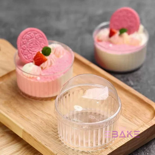 Acrylic Dessert Cup With Lid / Mousse Cups 150ml (Set of 5)