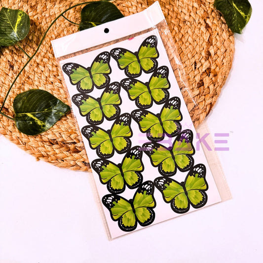 Paper Butterflies - Green (Set of 10 Pieces) B015