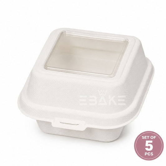 6" Bento With Transparent Window (Set of 5)