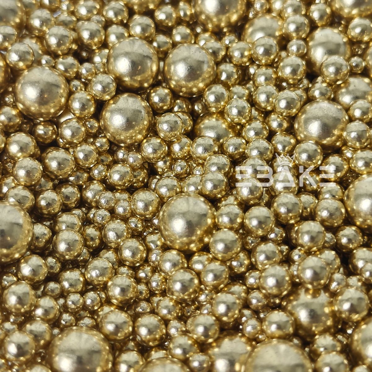 Imported Golden Sprinkles Mix Assorted Size (8mm, 4mm & 2mm) Sugar Balls