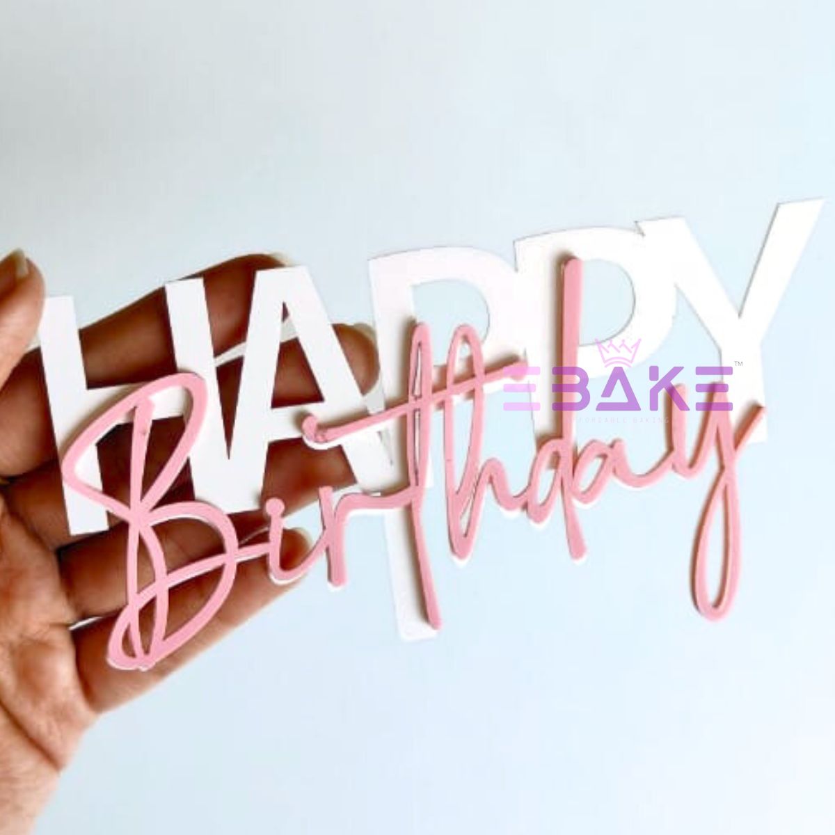 Double Colour Happy Birthday Cutout/Charm