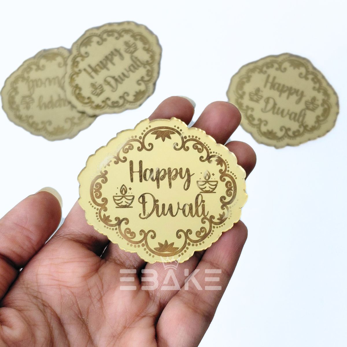 Happy Diwali 3 Inch Acrylic Coins
