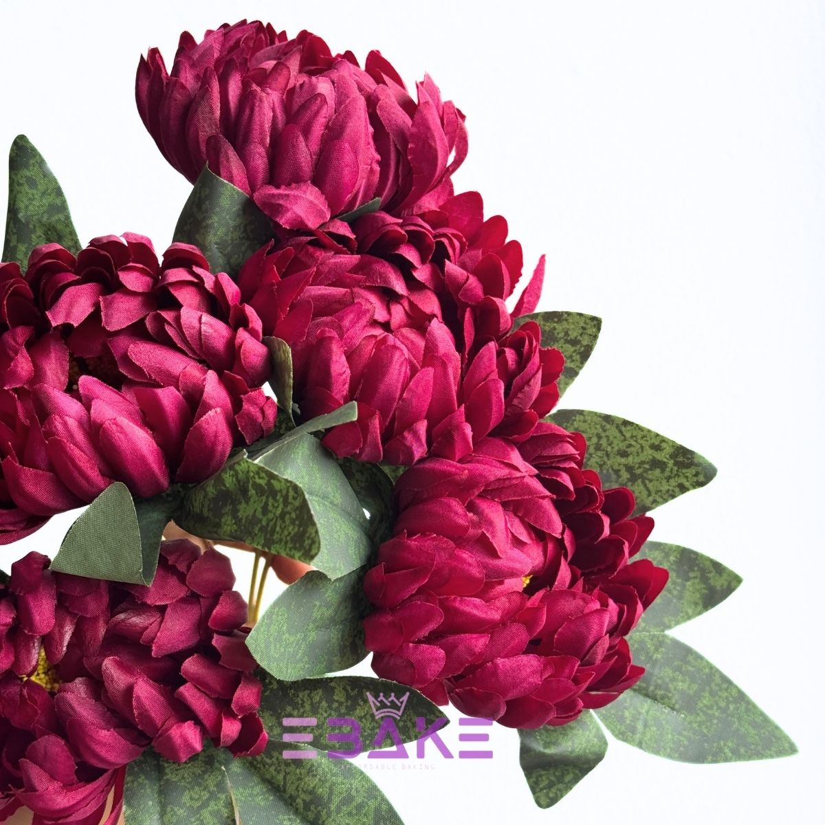 A1947 Maroon Large Chrysanthemum Bunch With Fillers