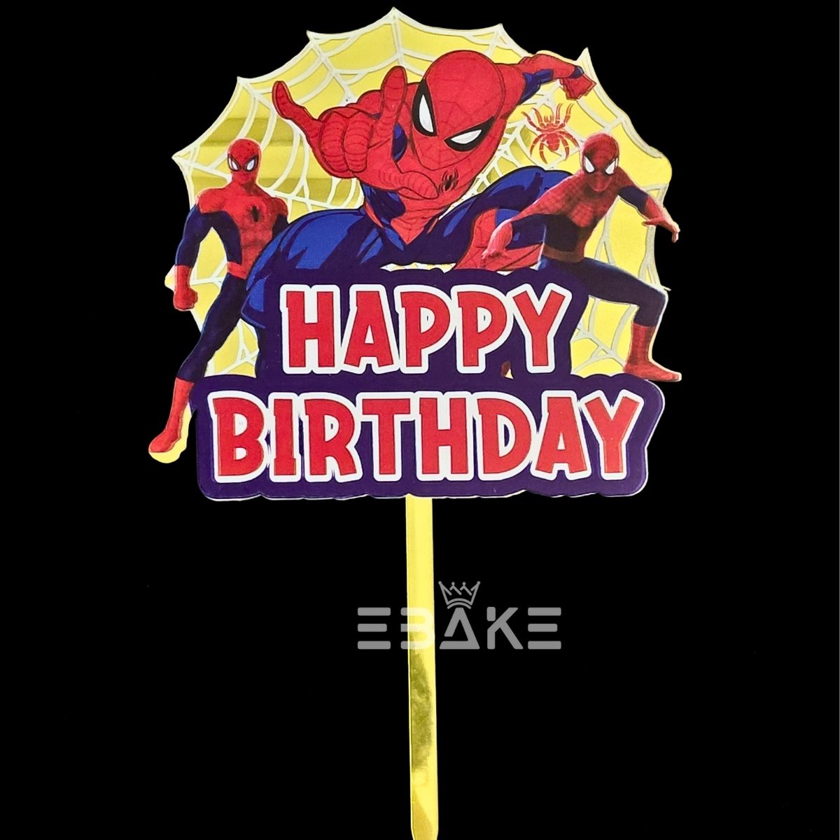 Spiderman Printed Acrylic Cake Topper