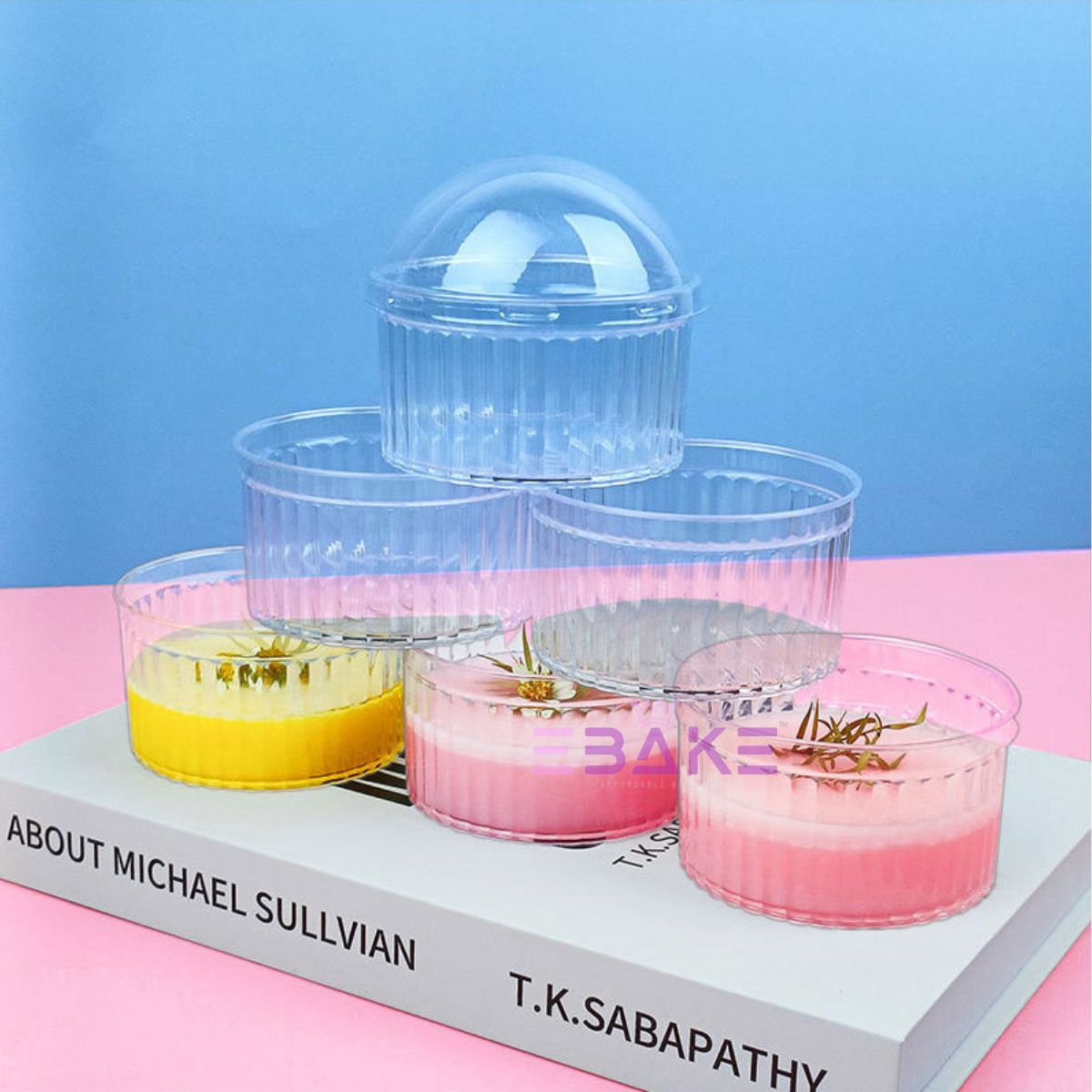 Acrylic Dessert Cup With Lid / Mousse Cups 150ml (Set of 5)