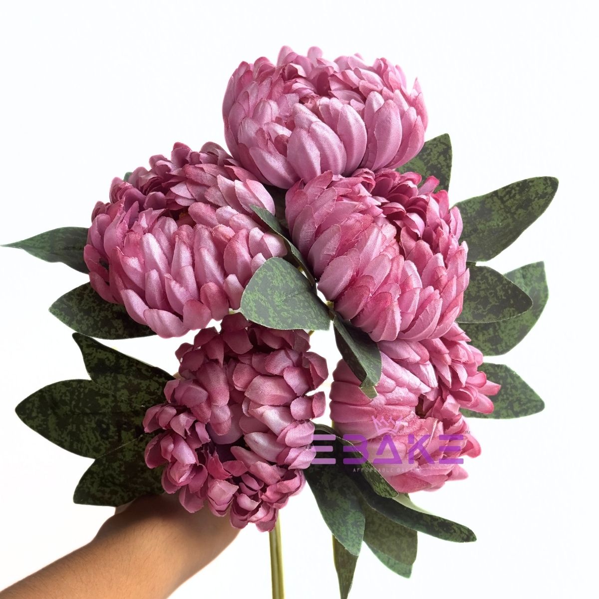 A1948 Mauve Pink Large Chrysanthemum Bunch With Fillers