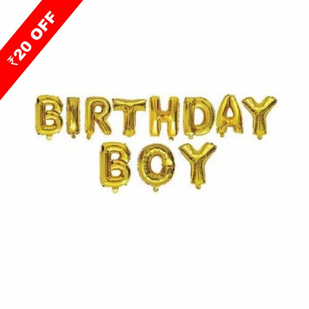 Birthday Boy Foil Balloon Gold 16 Inch