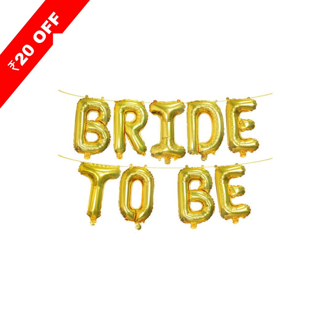 Bride To Be Foil Balloon Gold 16 Inch