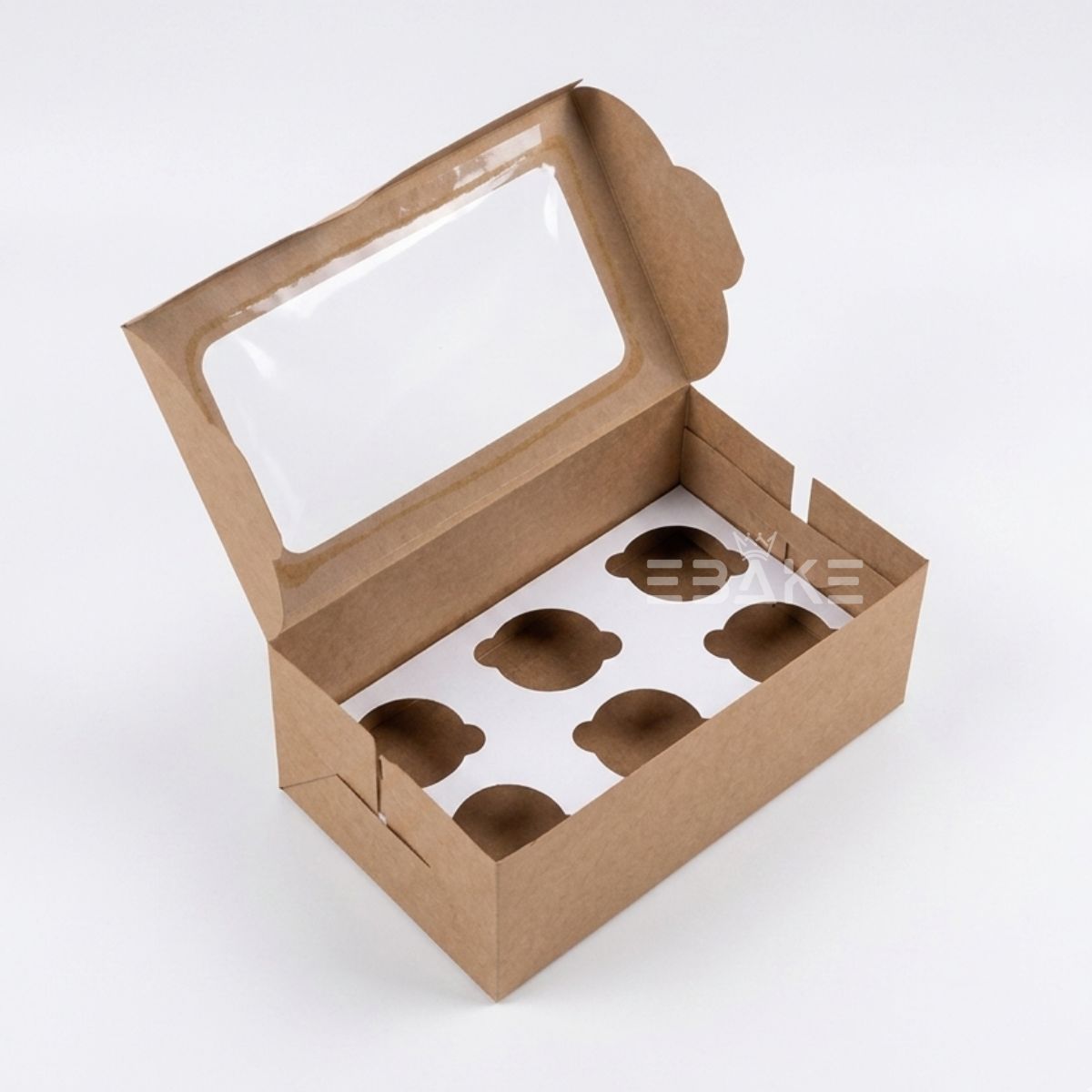 6 Piece Cupcake Box With Cavity
