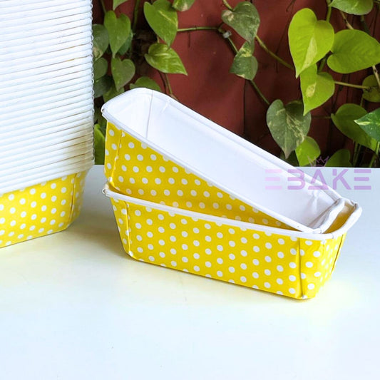 Bake n Serve Plum Cake, Loaf Cake Mold (Set of 5 Pieces) Yellow