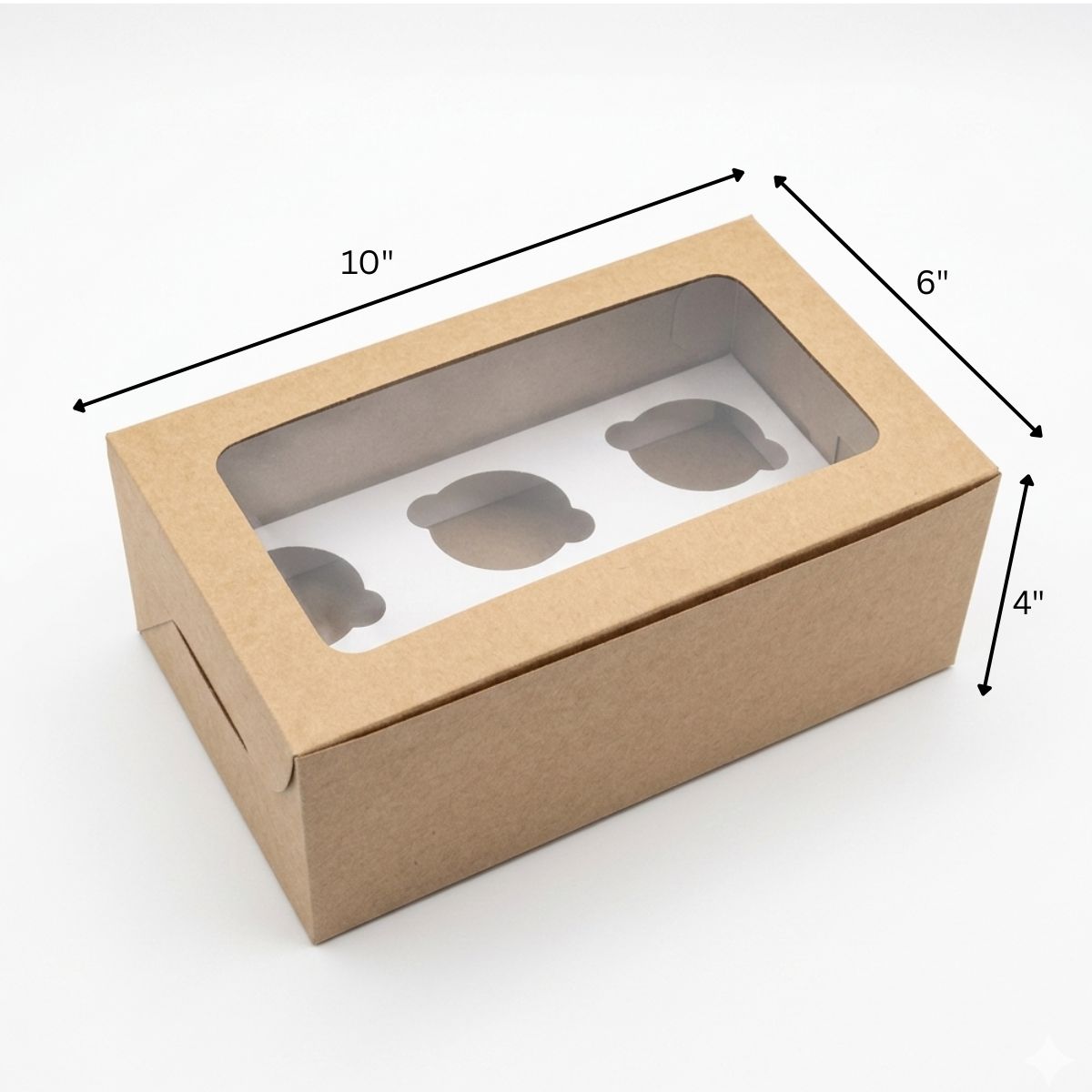 6 Piece Cupcake Box With Cavity