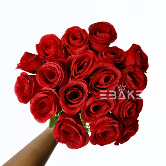 A1853 Red Rose Bouquet Bunch With Fillers (18 Roses & Fillers)