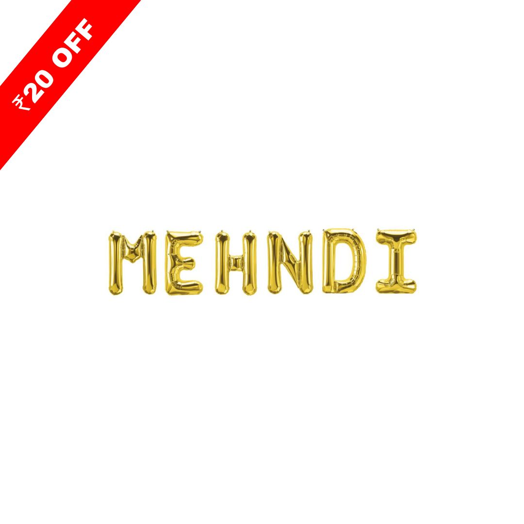 Mehndi Foil Balloon Gold 16 Inch