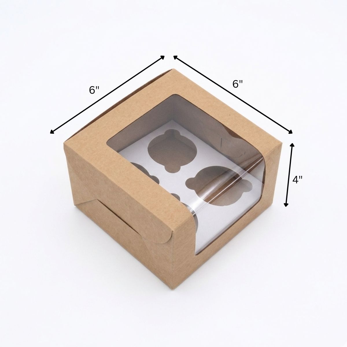 4 Piece Cupcake Box With Cavity