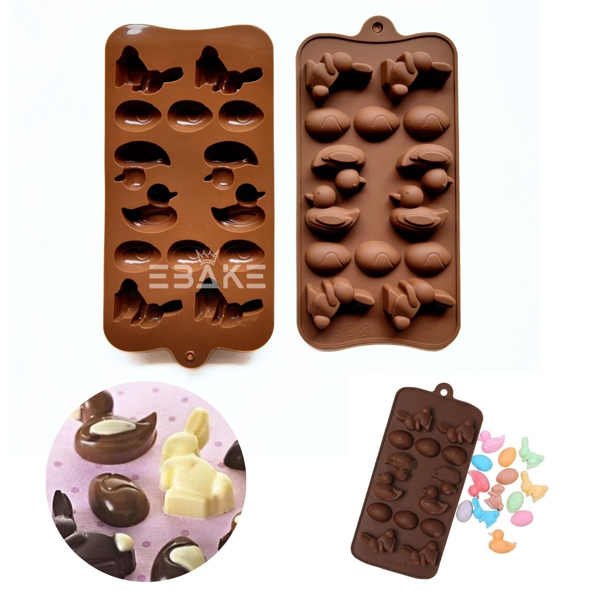 Easter Theme 14 Cavity Chocolate Silicone Mould