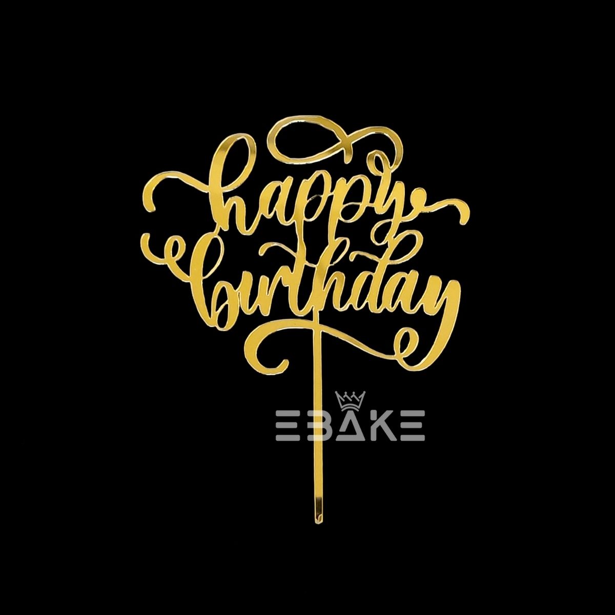 Happy Birthday Cake Topper 4 Inch