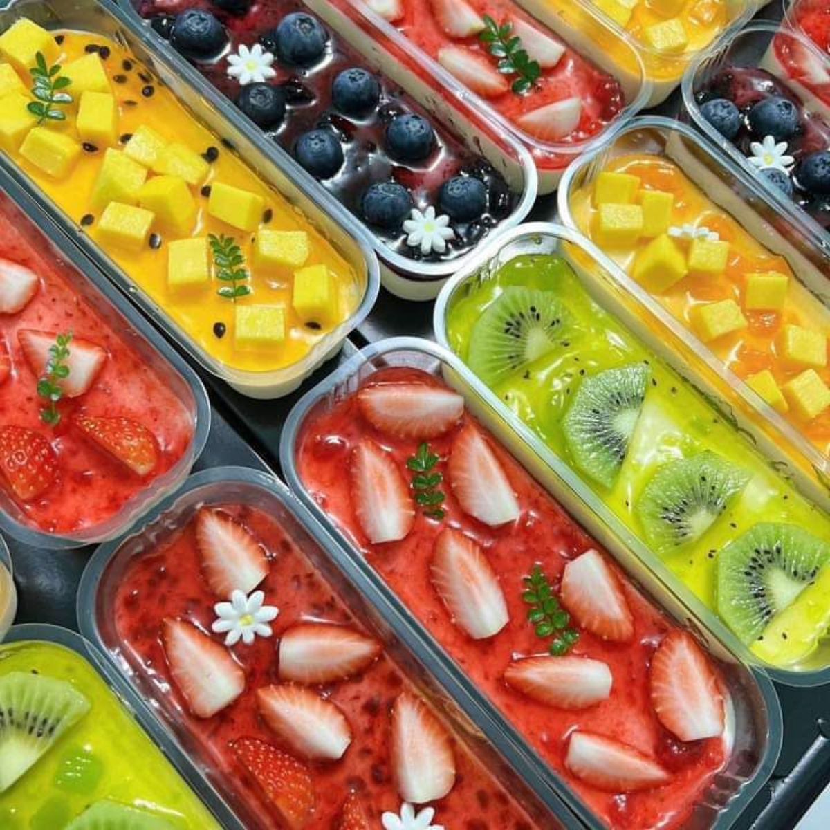 Rectangle PET Plastic Disposable Clear Container With Lid For Desserts