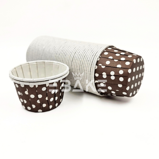 Mini Rolled Rim Muffin Cup / Cupcake Liners - Brown A550 (Set of 50 pieces)