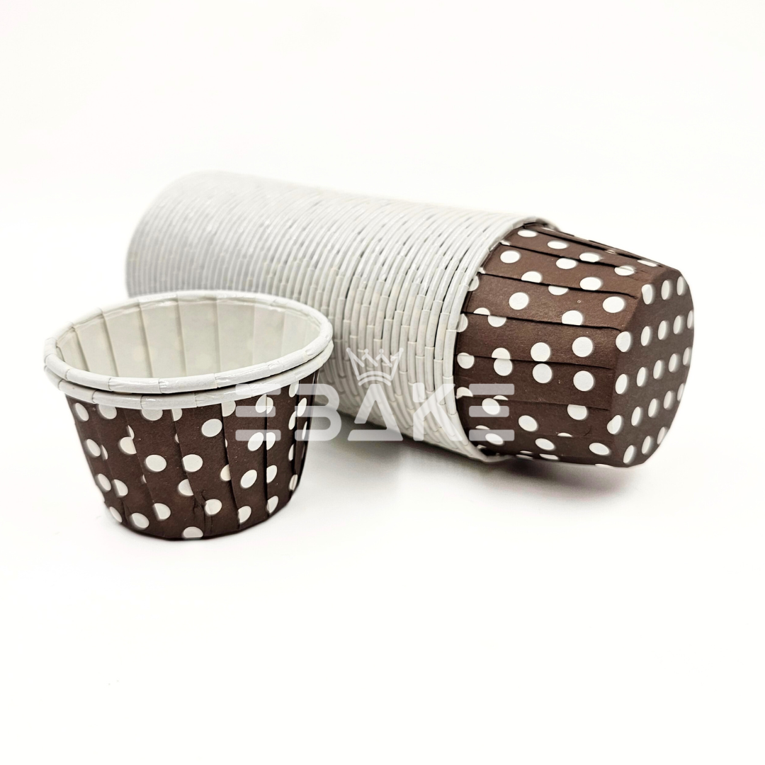 Small Rolled Rim Muffin Cup / Cupcake Liners - Brown A540 (Set of 50 pieces)