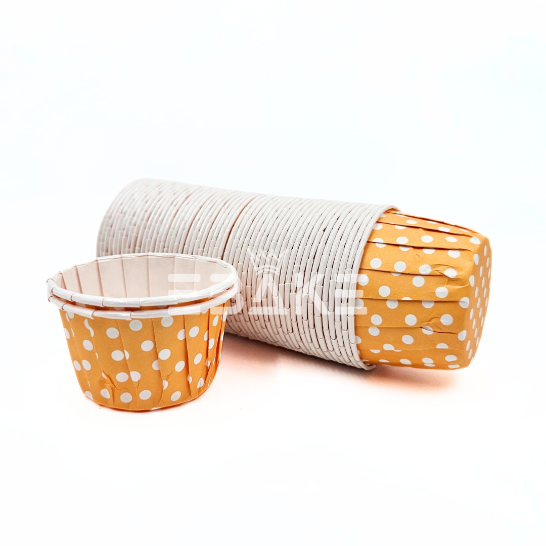 Medium Rolled Rim Muffin Cup / Cupcake Liners - Orange A541 (Set of 50 pieces)