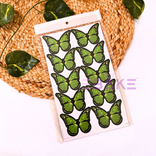 Paper Butterflies - Dark Green (Set of 10 Pieces) B016