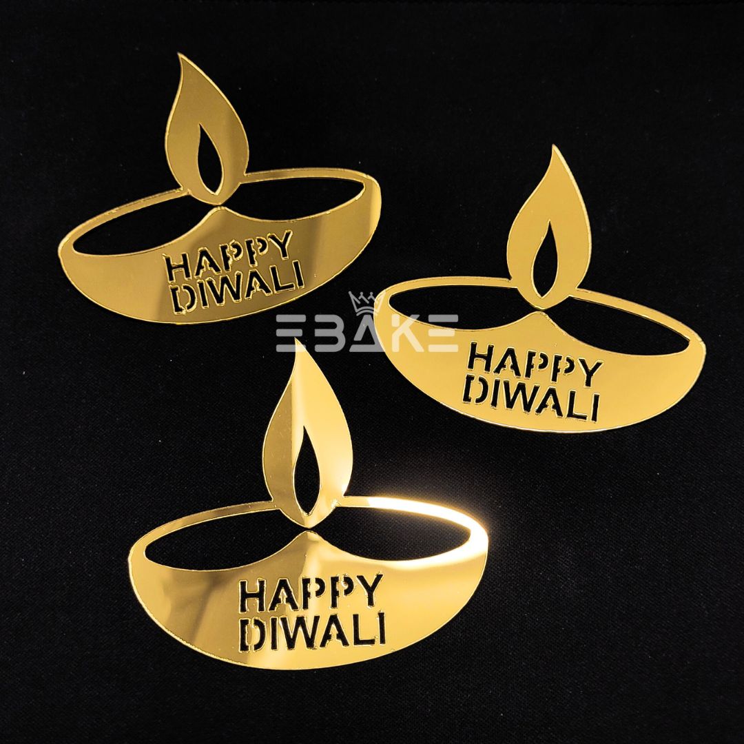 Happy Diwali 3 Inch Cutout (Set of 3) A584