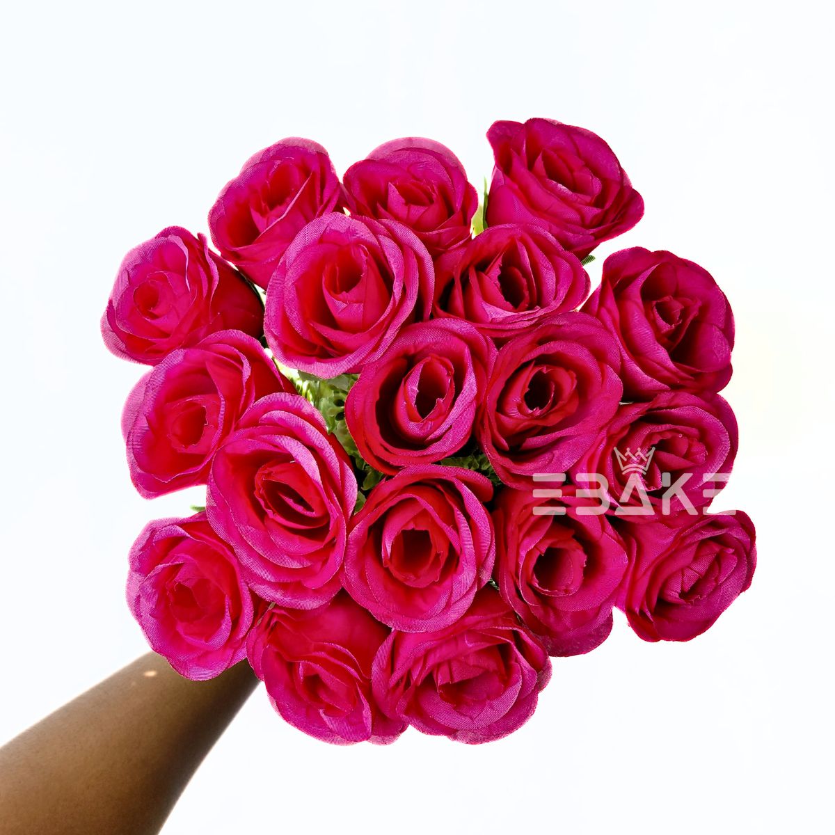 A1855 Hot Pink Rose Bouquet Bunch With Fillers (18 Roses & Fillers)