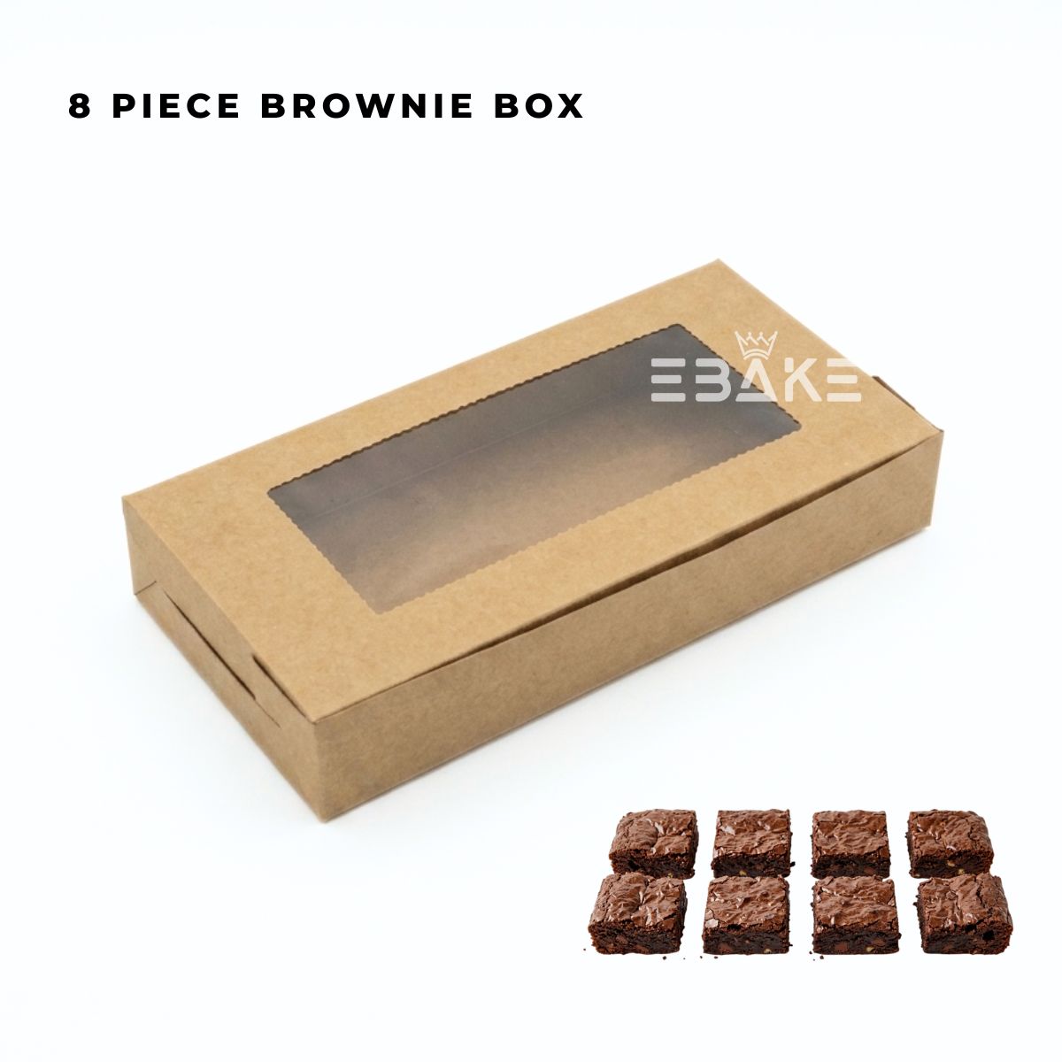 8 Piece Brownie Box Inside Coated