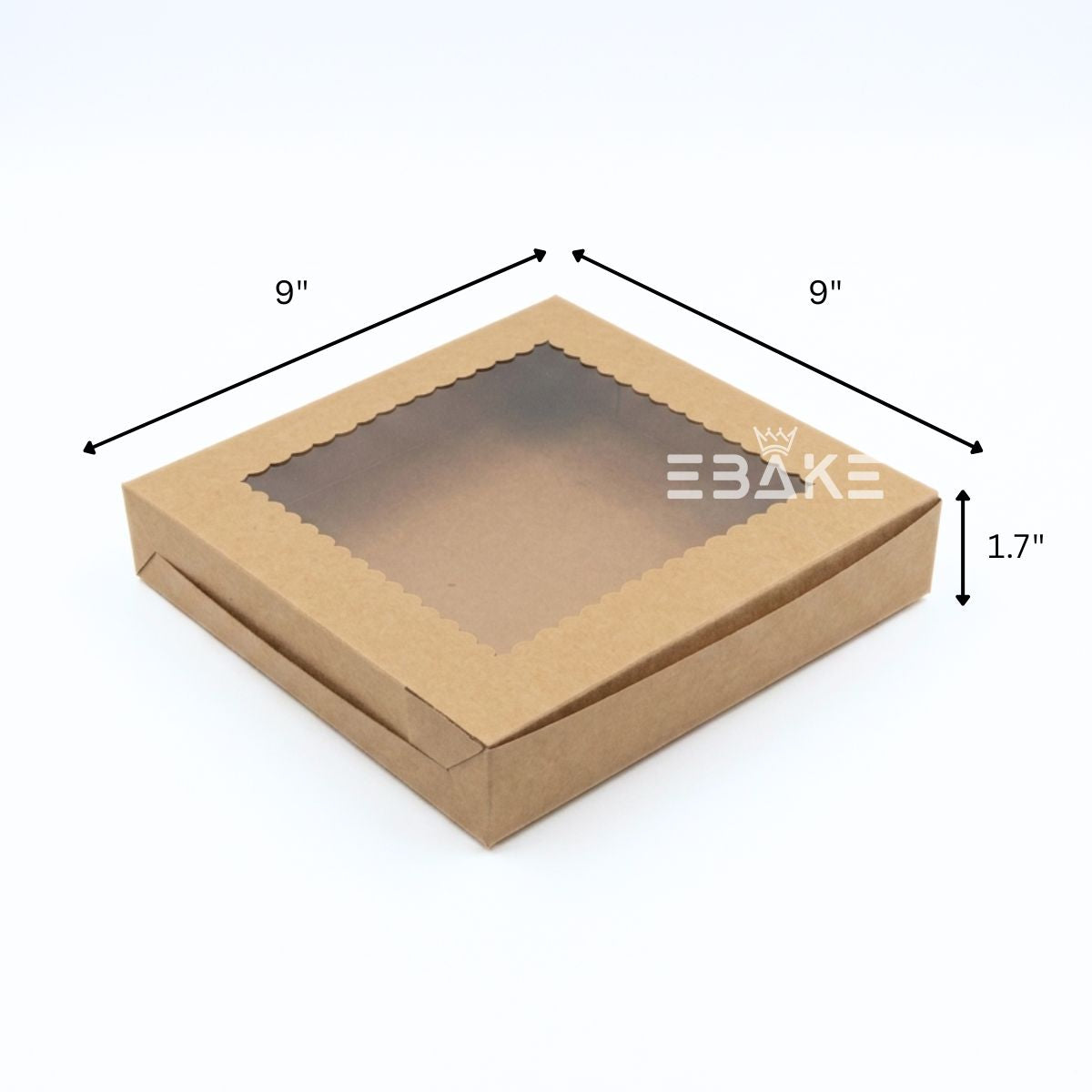 9 Piece Brownie Box Inside Coated