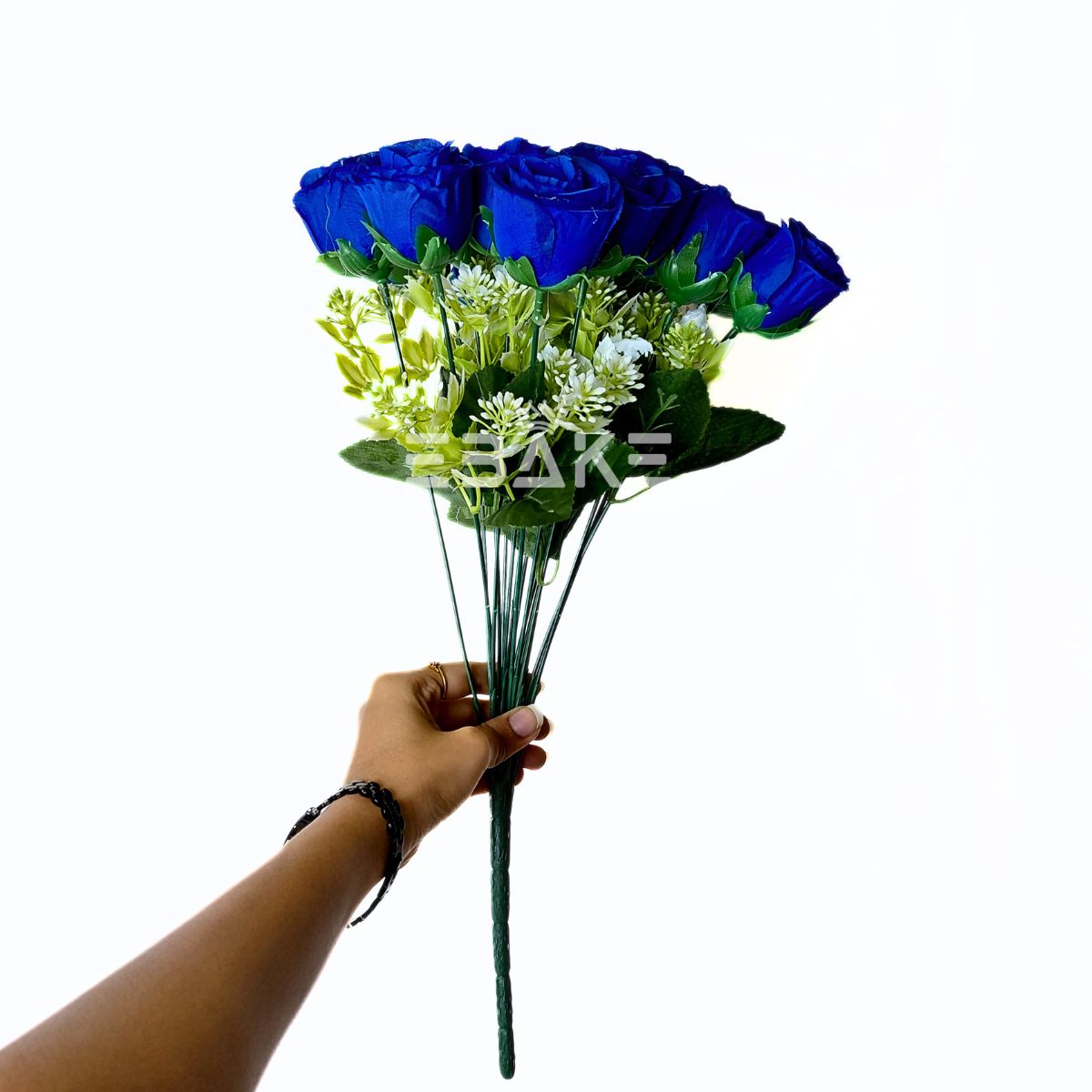 A1857 Dark Blue Rose Bouquet Bunch With Fillers (18 Roses & Fillers)
