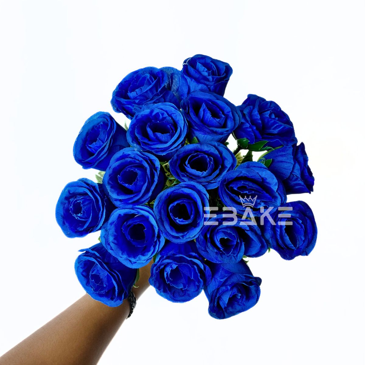 A1857 Dark Blue Rose Bouquet Bunch With Fillers (18 Roses & Fillers)