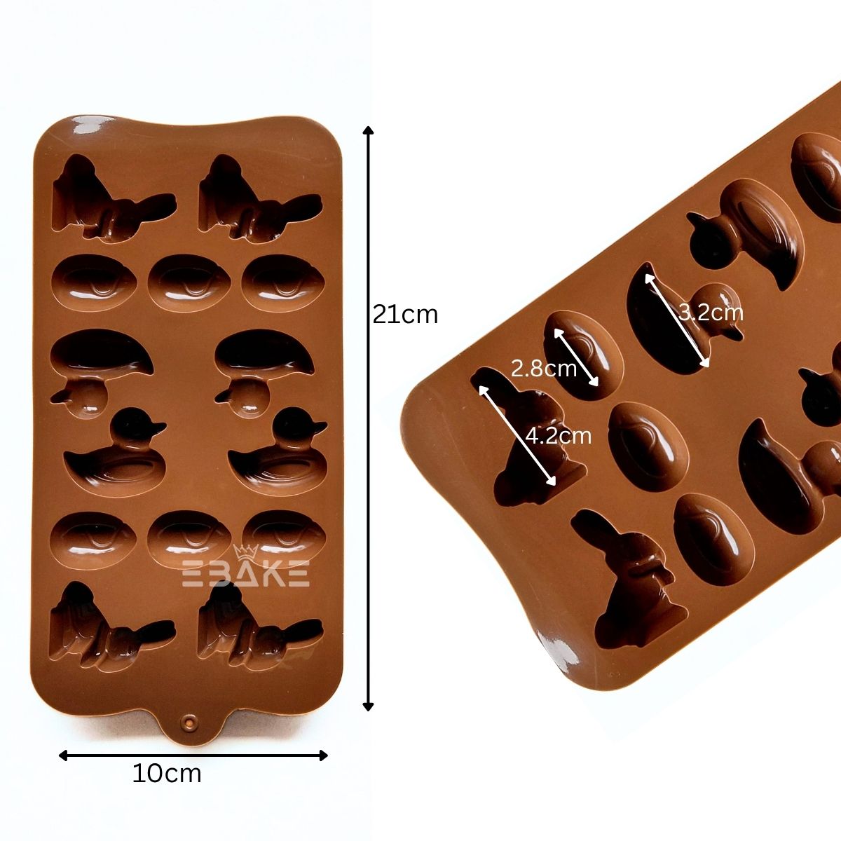 Easter Theme 14 Cavity Chocolate Silicone Mould