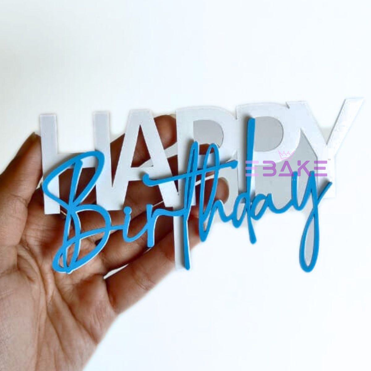 Double Colour Happy Birthday Cutout/Charm
