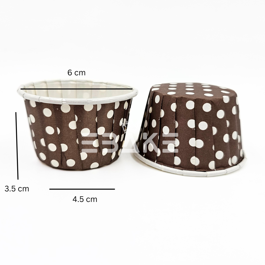 Small Rolled Rim Muffin Cup / Cupcake Liners - Brown A540 (Set of 50 pieces)