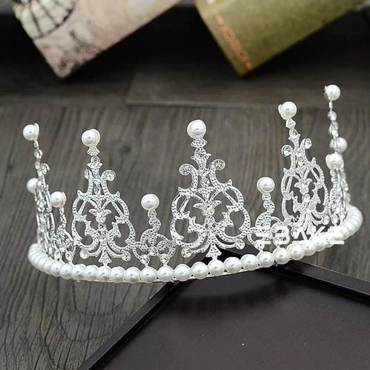 Large Premium Cake Crown/Tiara - Silver