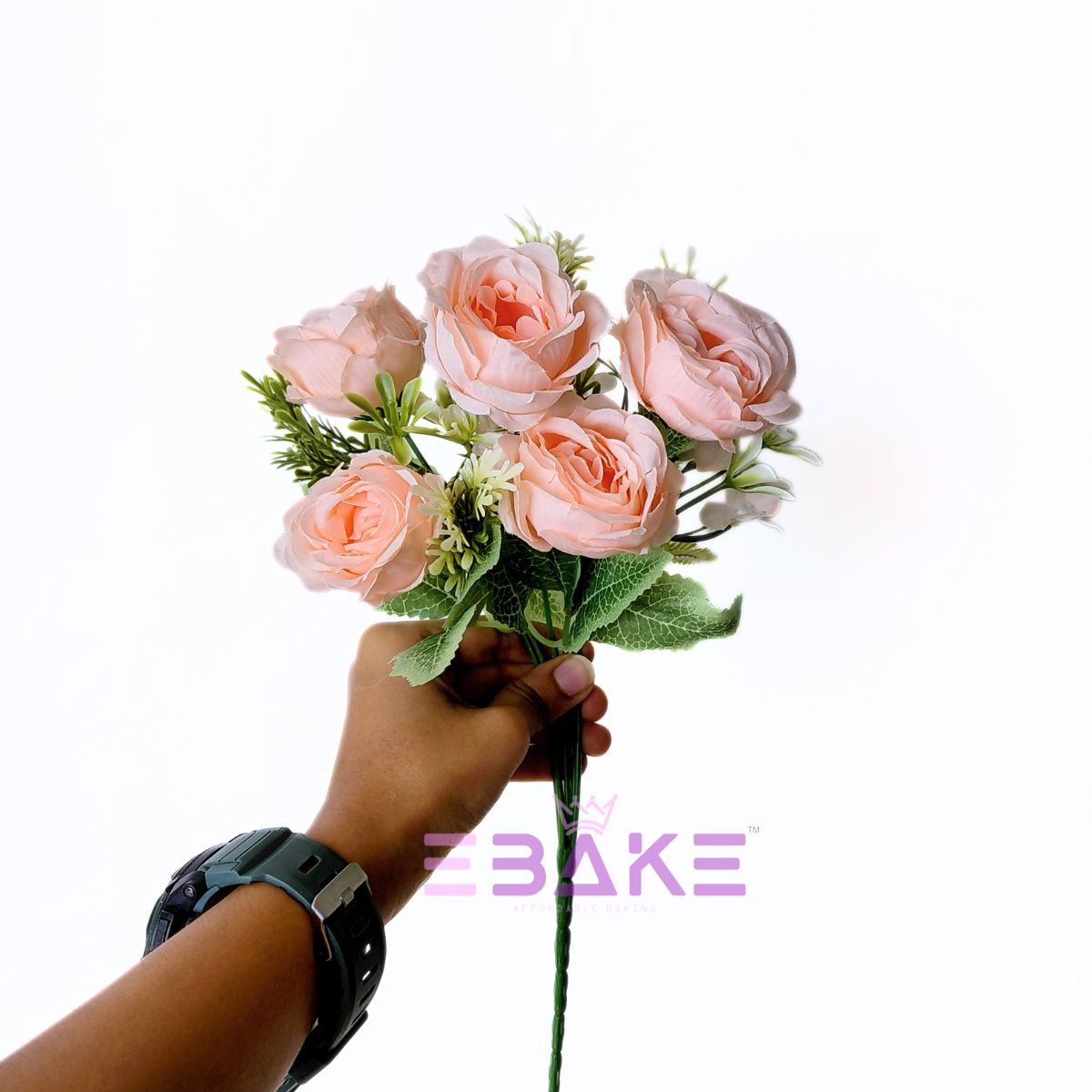 A1782 Peony Bunch With Fillers (Peach)