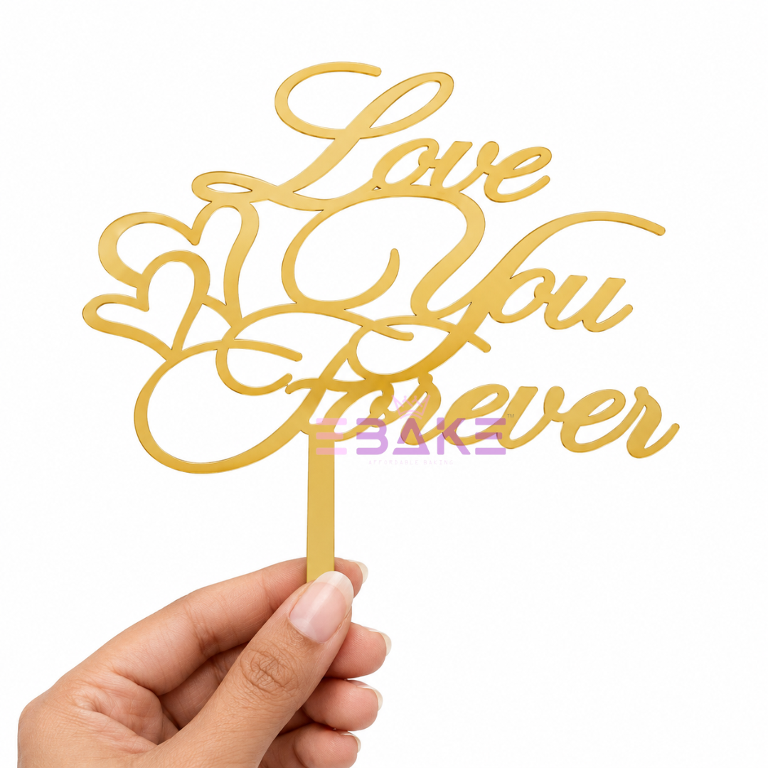 Love You Forever Cake Topper