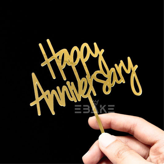 Happy Anniversary Cake Topper 4 Inch