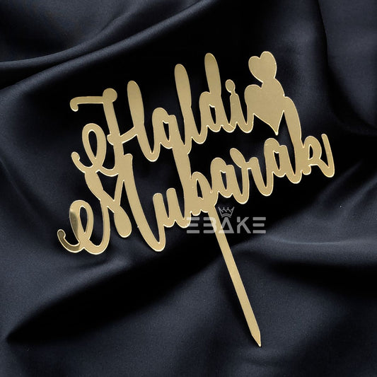 Haldi Mubarak Cake Topper