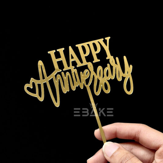 Happy Anniversary Cake Topper 4 Inch
