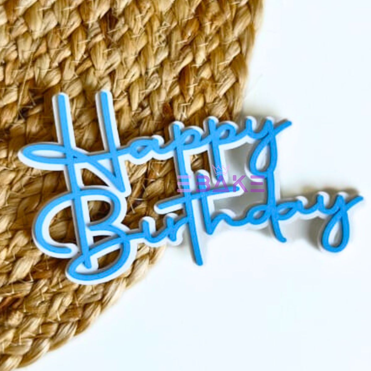 Double Colour Happy Birthday Cutout/Charm