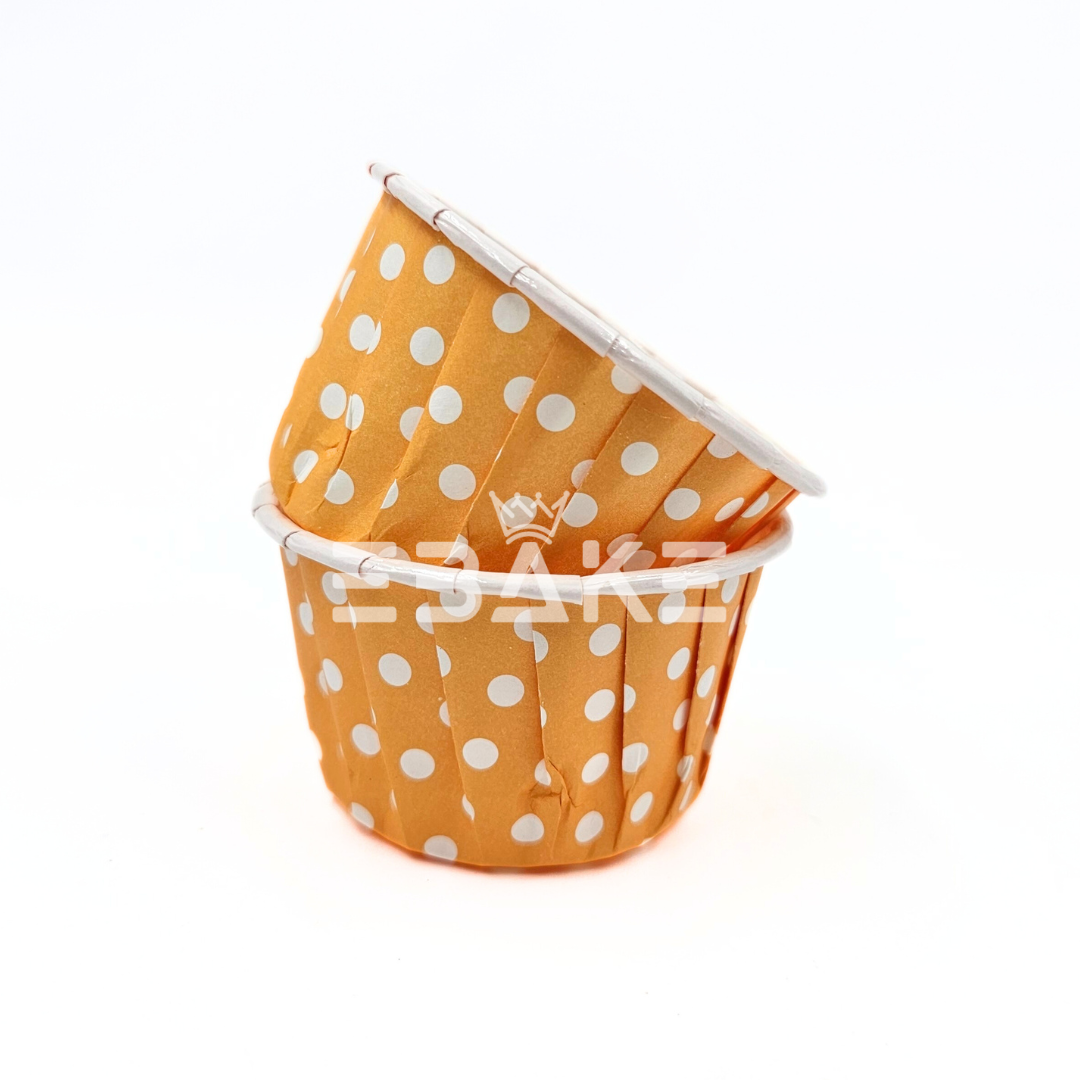 Medium Rolled Rim Muffin Cup / Cupcake Liners - Orange A541 (Set of 50 pieces)