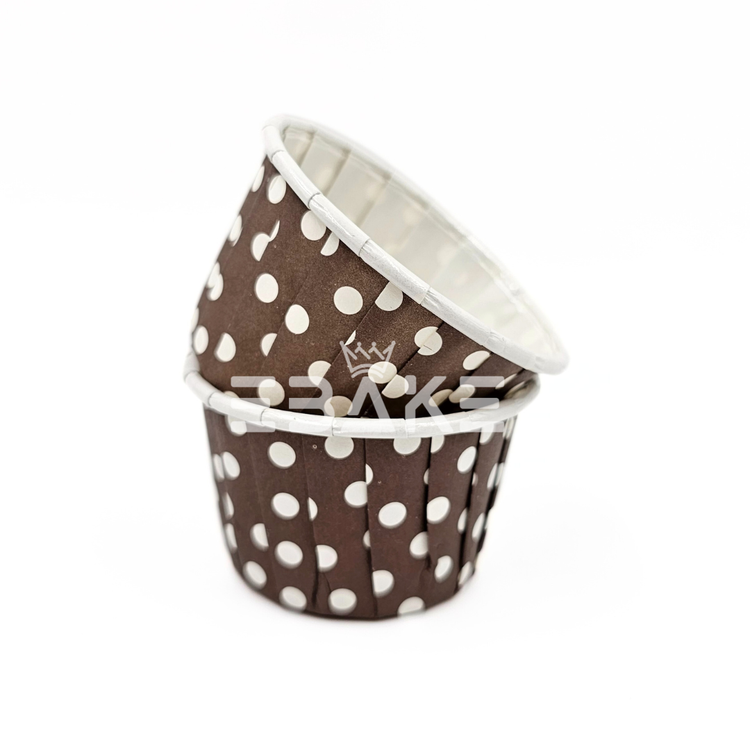 Small Rolled Rim Muffin Cup / Cupcake Liners - Brown A540 (Set of 50 pieces)