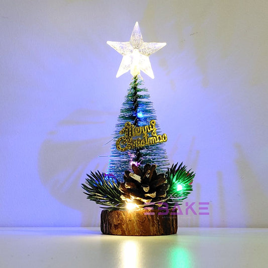 Mini Artificial Tree 6.3 Inch (Single Piece) Christmas Tree With LED Light