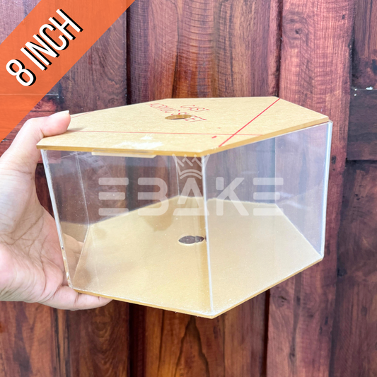Hexagon Acrylic Cake Spacer - 8 Inch (Transparent Cake Separator)