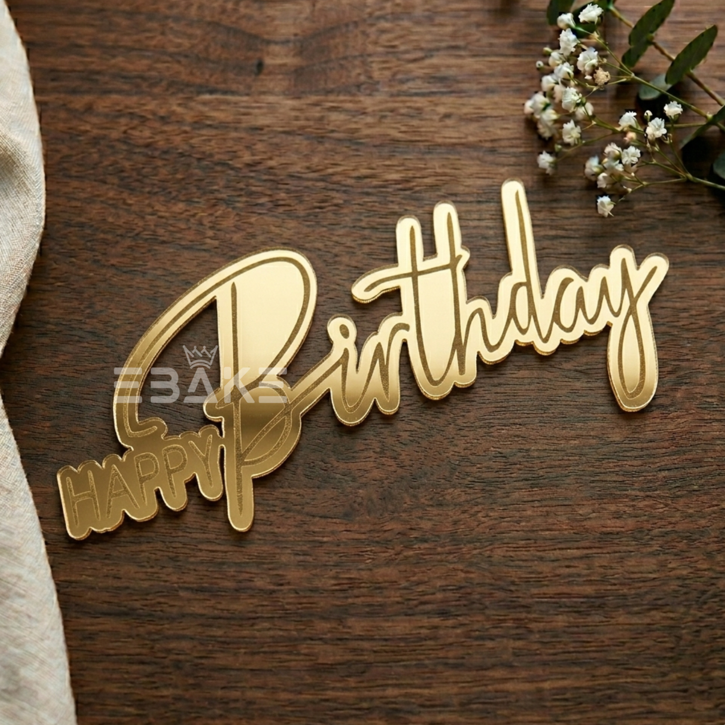 Happy Birthday Engraved Cutout (Set of 5)